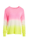 GLEESON DIP DYE LS PULLOVER-NEON PINK/WHITE/NEON YELLOW-ALICE + OLIVIA
