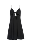 ROE TIE FRONT FLARE DRESS-Black-ALICE + OLIVIA