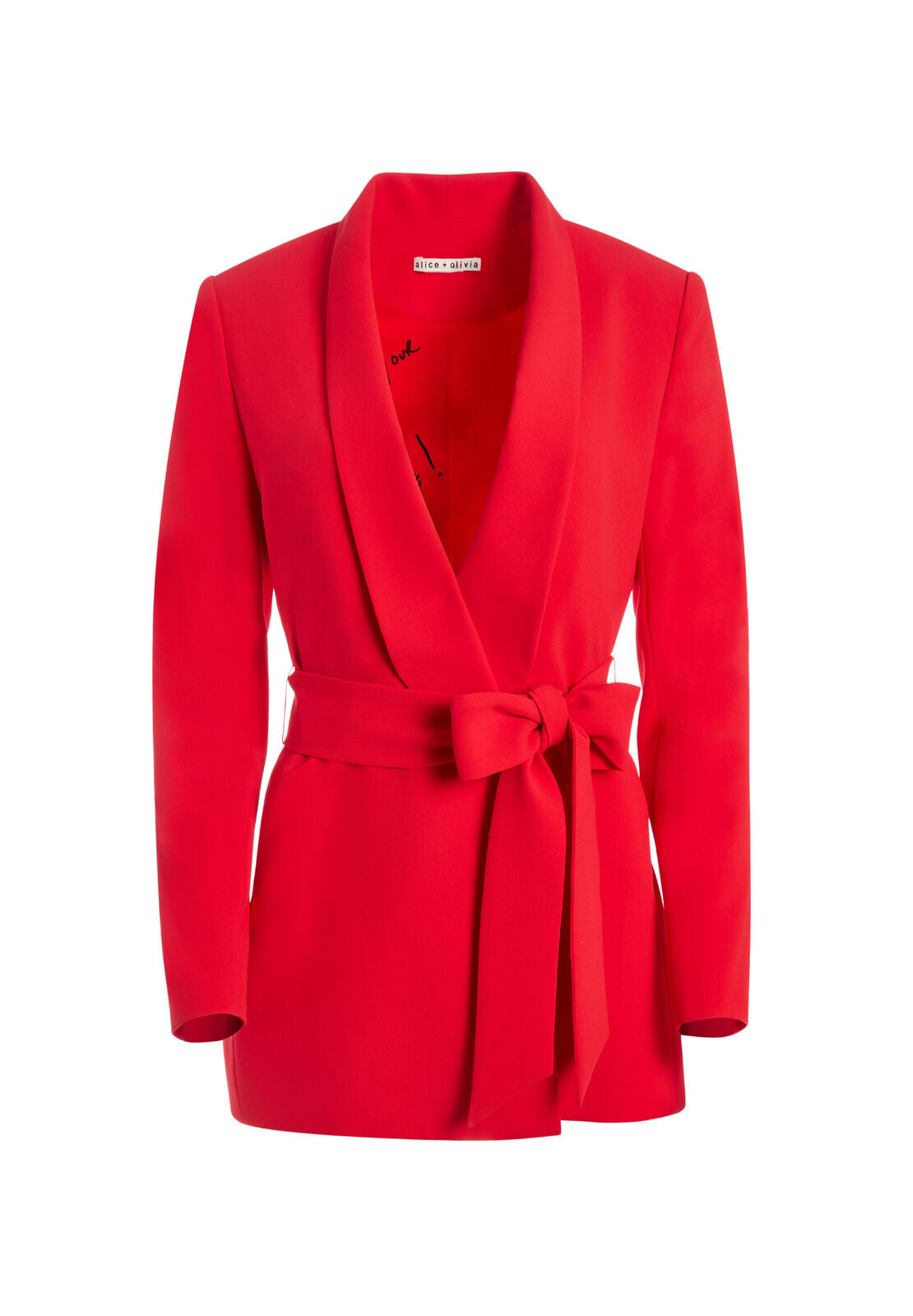 DENNY STRONG SHOULDER BLAZER-PAPRIKA-ALICE + OLIVIA