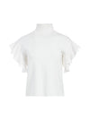MAXINE RUFFLE SLEEVE SWEATER-SOFT WHITE-ALICE + OLIVIA