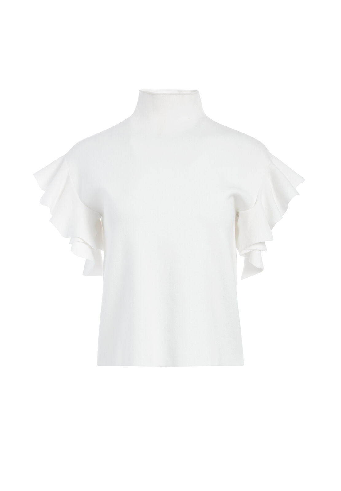 MAXINE RUFFLE SLEEVE SWEATER-SOFT WHITE-ALICE + OLIVIA