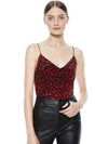 CONTESSA V NECK CAMI-LEOPARD PAPRIKA-ALICE + OLIVIA