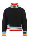 ALETA ASYMMETRICAL PULLOVER-BLACK/MULTI-ALICE + OLIVIA