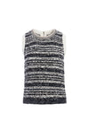 REVA TEXTURED STITCH SWEATER TANK-BLACK/WHITE-ALICE + OLIVIA
