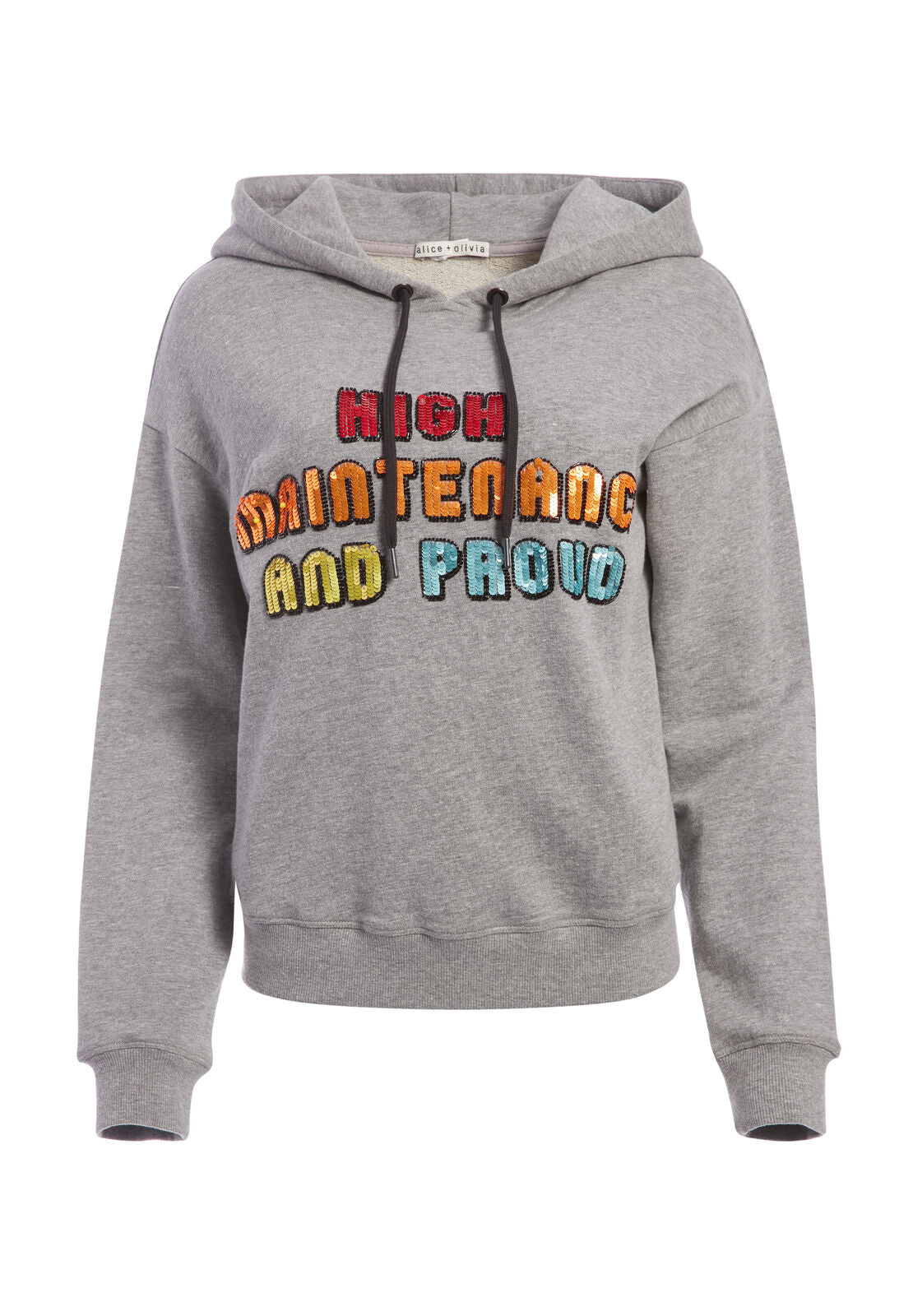 BARRON SEQUIN WIDE SLEEVE HOODIE-ALICE + OLIVIA