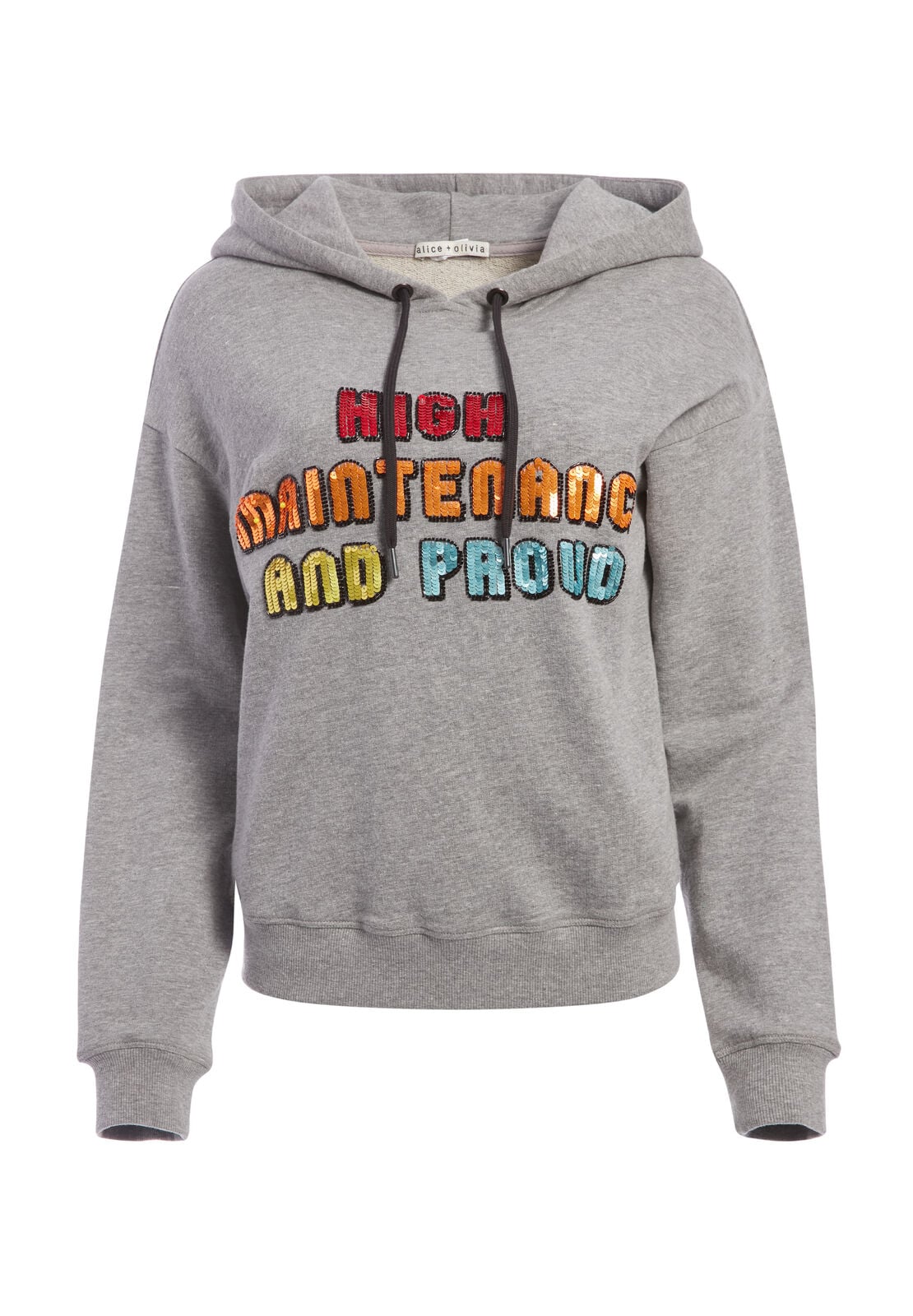 BARRON SEQUIN WIDE SLEEVE HOODIE-ALICE + OLIVIA