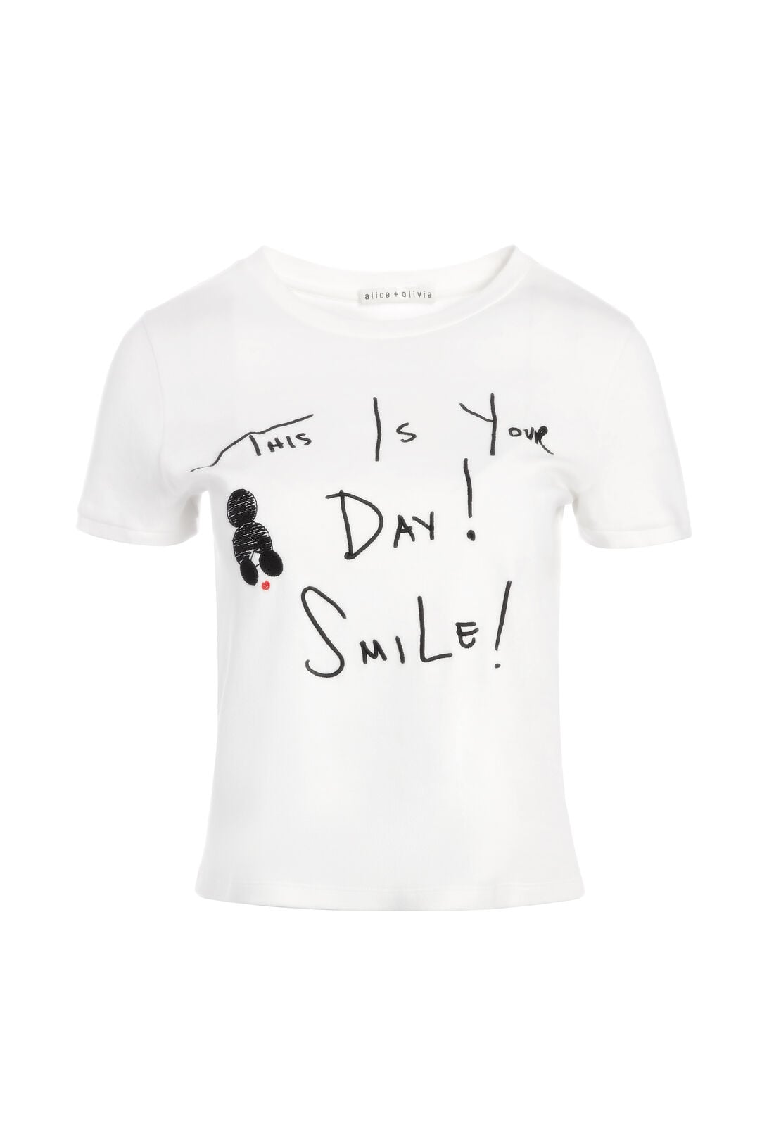 RYLYN EMBROIDERD TEE-White-ALICE + OLIVIA
