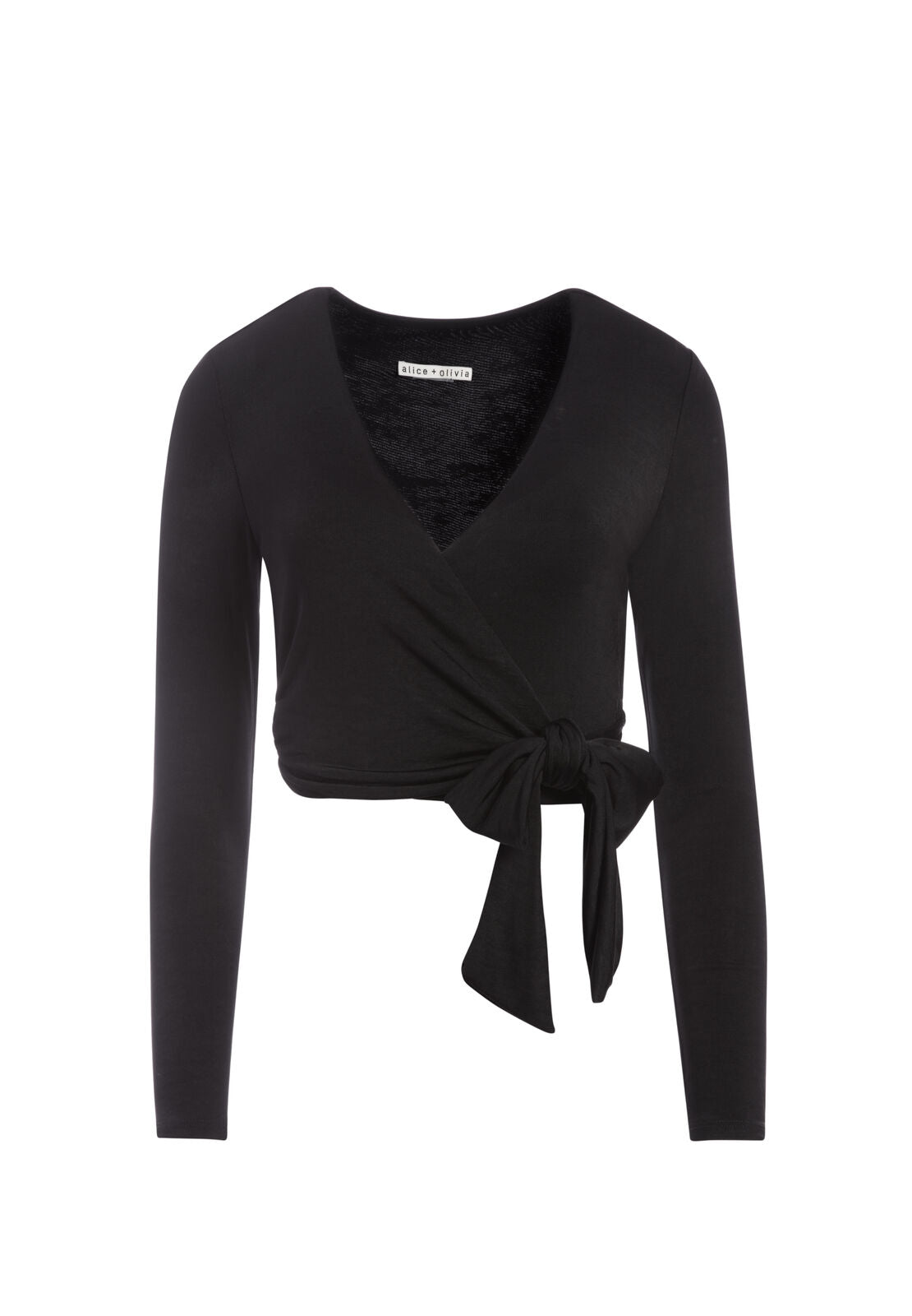 NYA WRAP TOP-Black-ALICE + OLIVIA