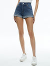 TRISH LOW RISE CUFFED DENIM SHORT-LOLA BLUE-ALICE + OLIVIA