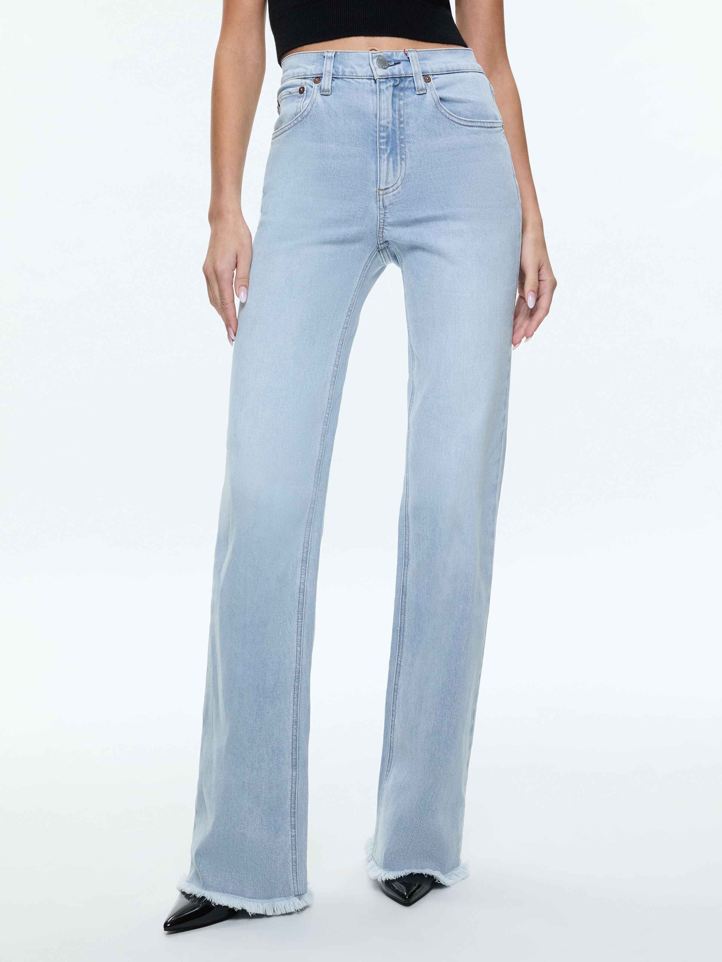 BODIE HIGH RISE JEAN-LEONA LIGHT BLUE-ALICE + OLIVIA