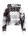 NIKI CROPPED BANDANA HOODIE-VINTAGE BANDANA PATCH BLK/WHT-ALICE + OLIVIA