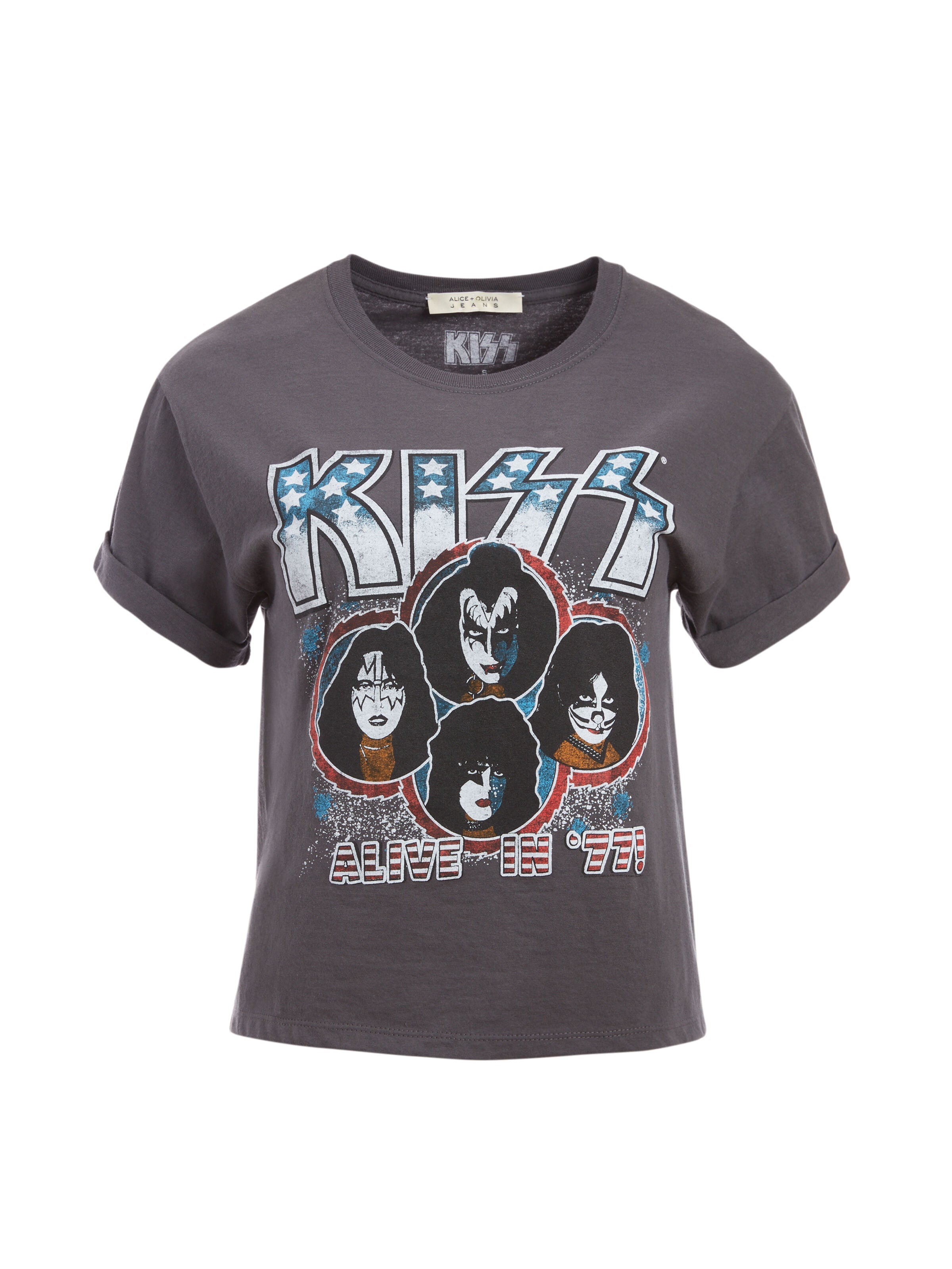 MILO KISS TEE-GREY/MULTI-ALICE + OLIVIA