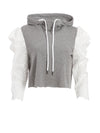 MUFFY PUFF SLEEVE HOODIE-MELANGE GREY-ALICE + OLIVIA