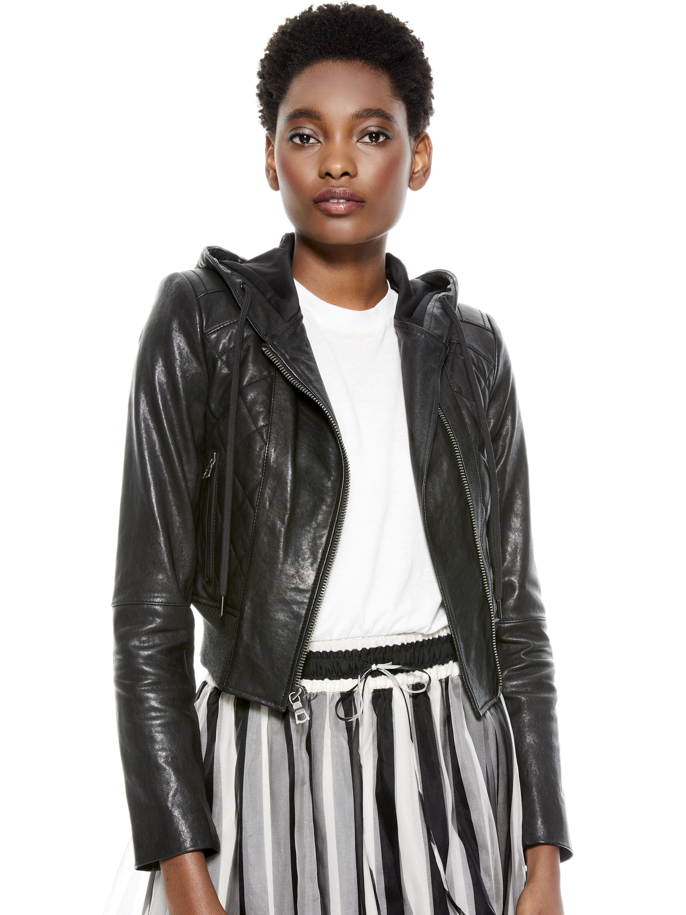 HENDRIK HOODED LEATHER JACKET-Black-ALICE + OLIVIA