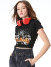 SHIRA TEE-BLACK/MULTI-ALICE + OLIVIA