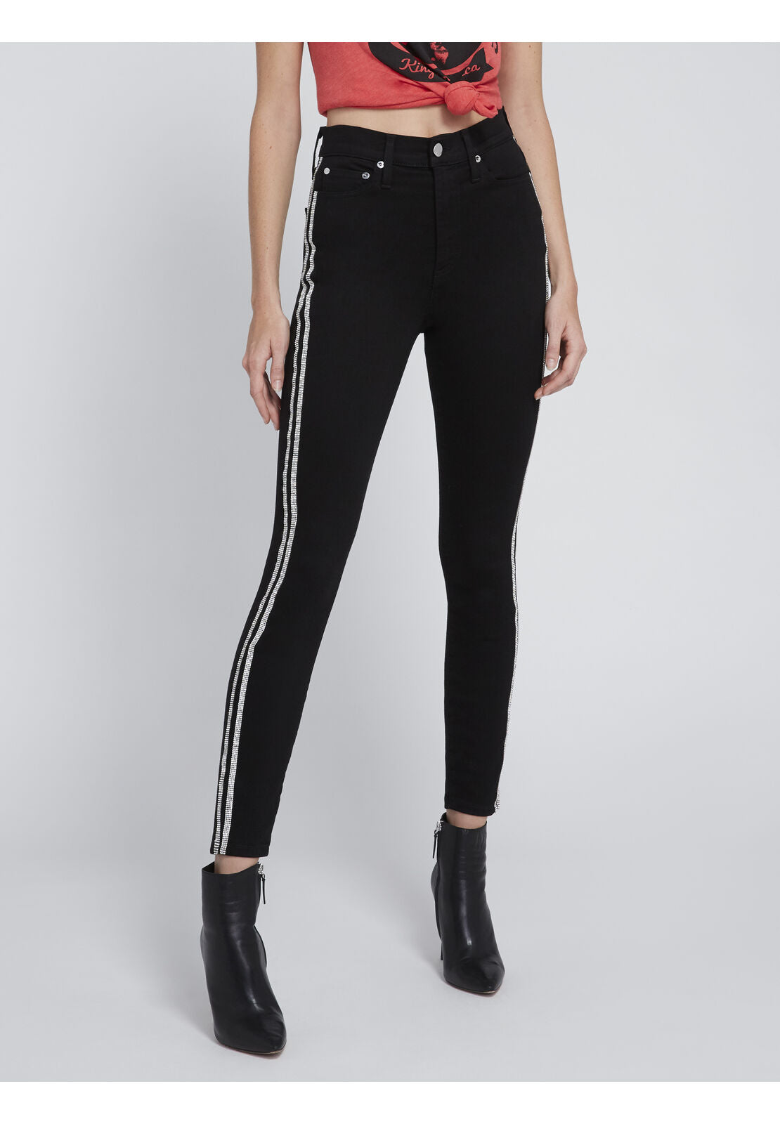 GOOD HIGH RISE CRYSTAL SKINNY-ALICE + OLIVIA