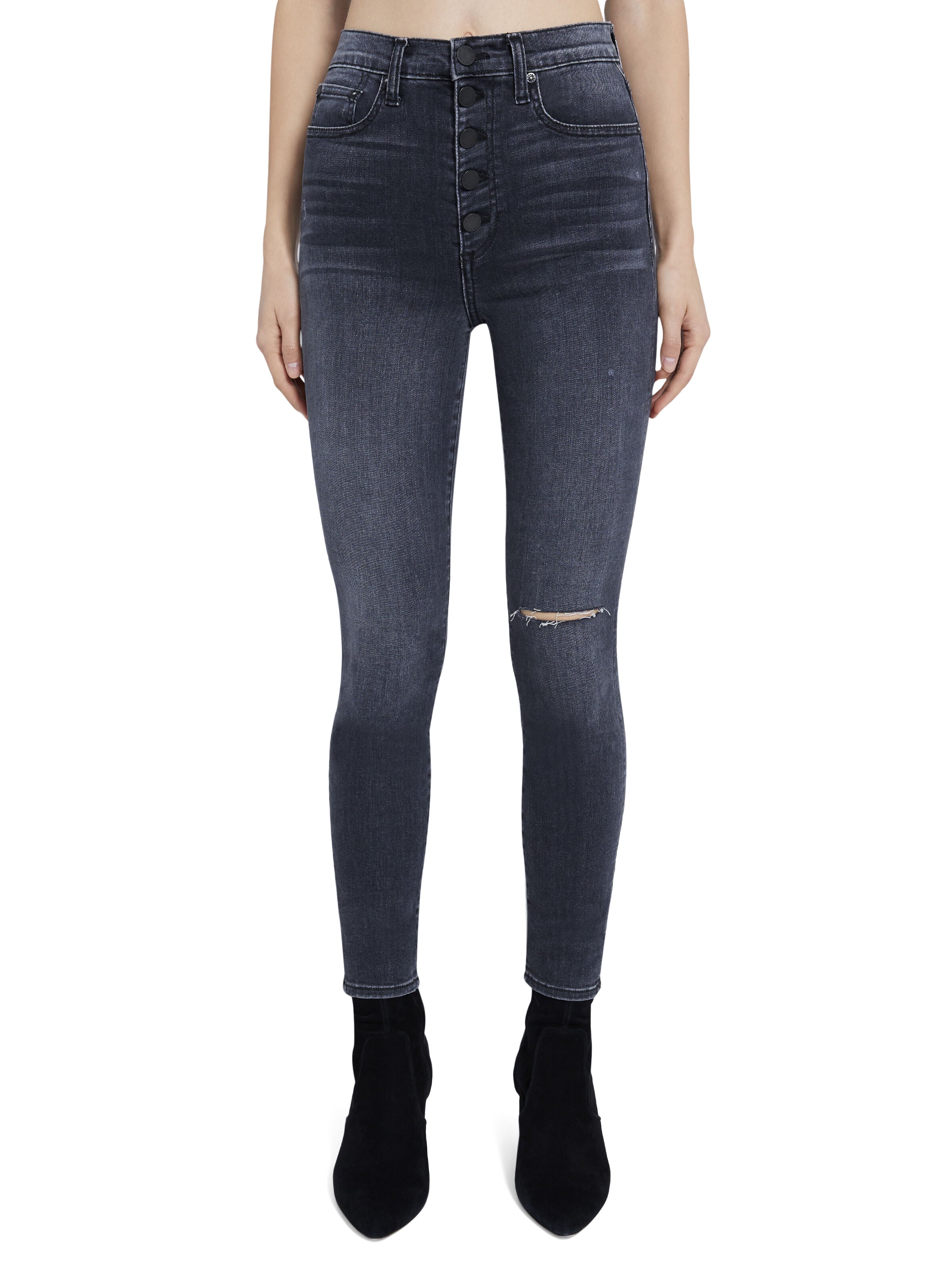 GOOD HIGH RISE ANKLE SKINNY JEAN-ALICE + OLIVIA