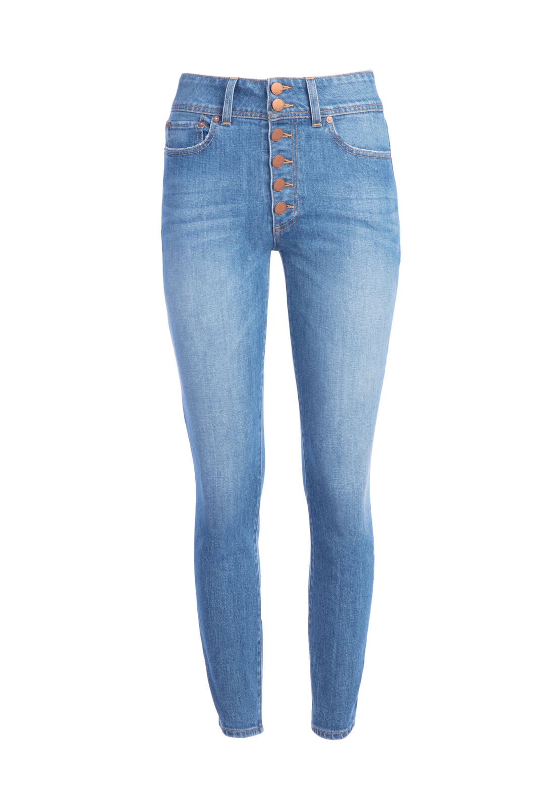 GOOD HIGH RISE EXPSD BTTN FLY-ALICE + OLIVIA