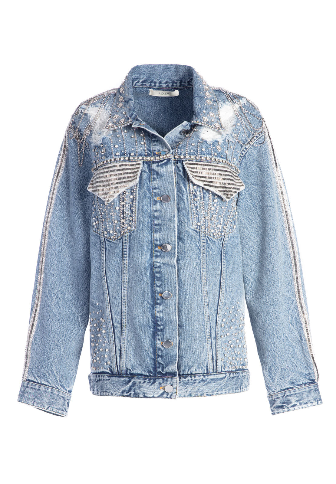 OVERSIZED DENIM JACKET-LAST CALL-ALICE + OLIVIA