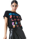 SHIRA TEE-BLACK/MULTI-ALICE + OLIVIA