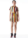 GORGEOUS DENIM DRESS WITH TIE BELT-BOHEME STRIPE-ALICE + OLIVIA