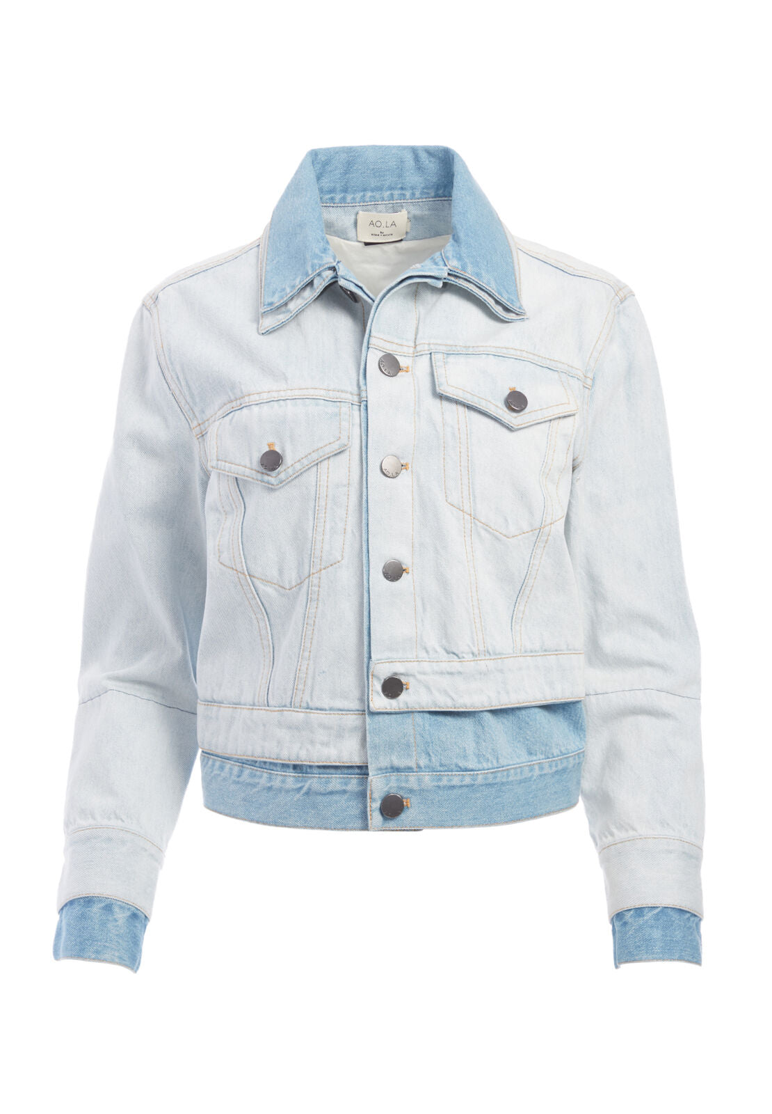 TWO TONE DOUBLE JEAN JACKET-SPRING PERSONALITY-ALICE + OLIVIA