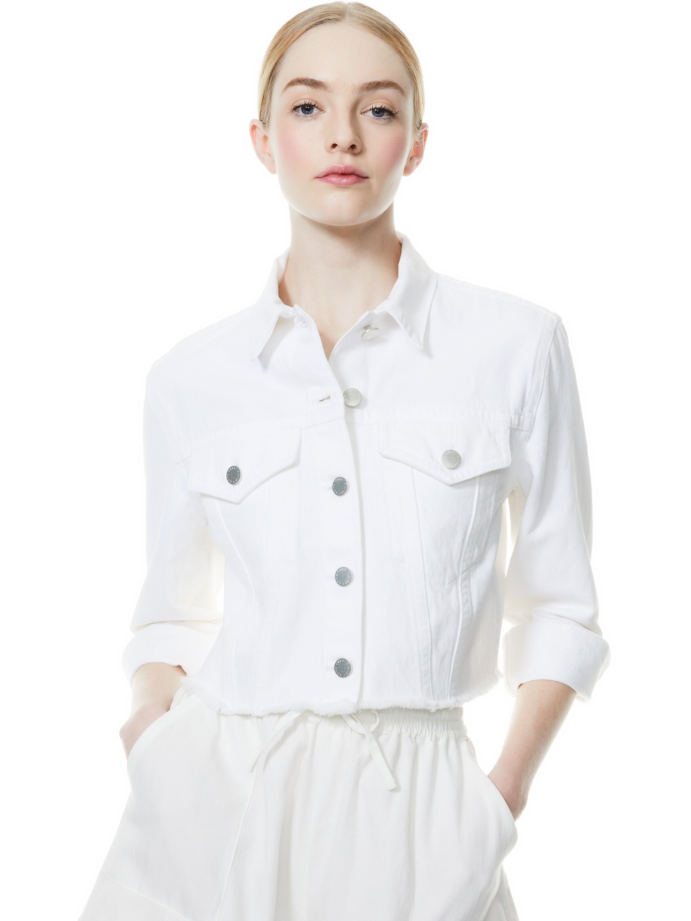 KENDALL CROPPED BOXY JACKET-ALICE + OLIVIA