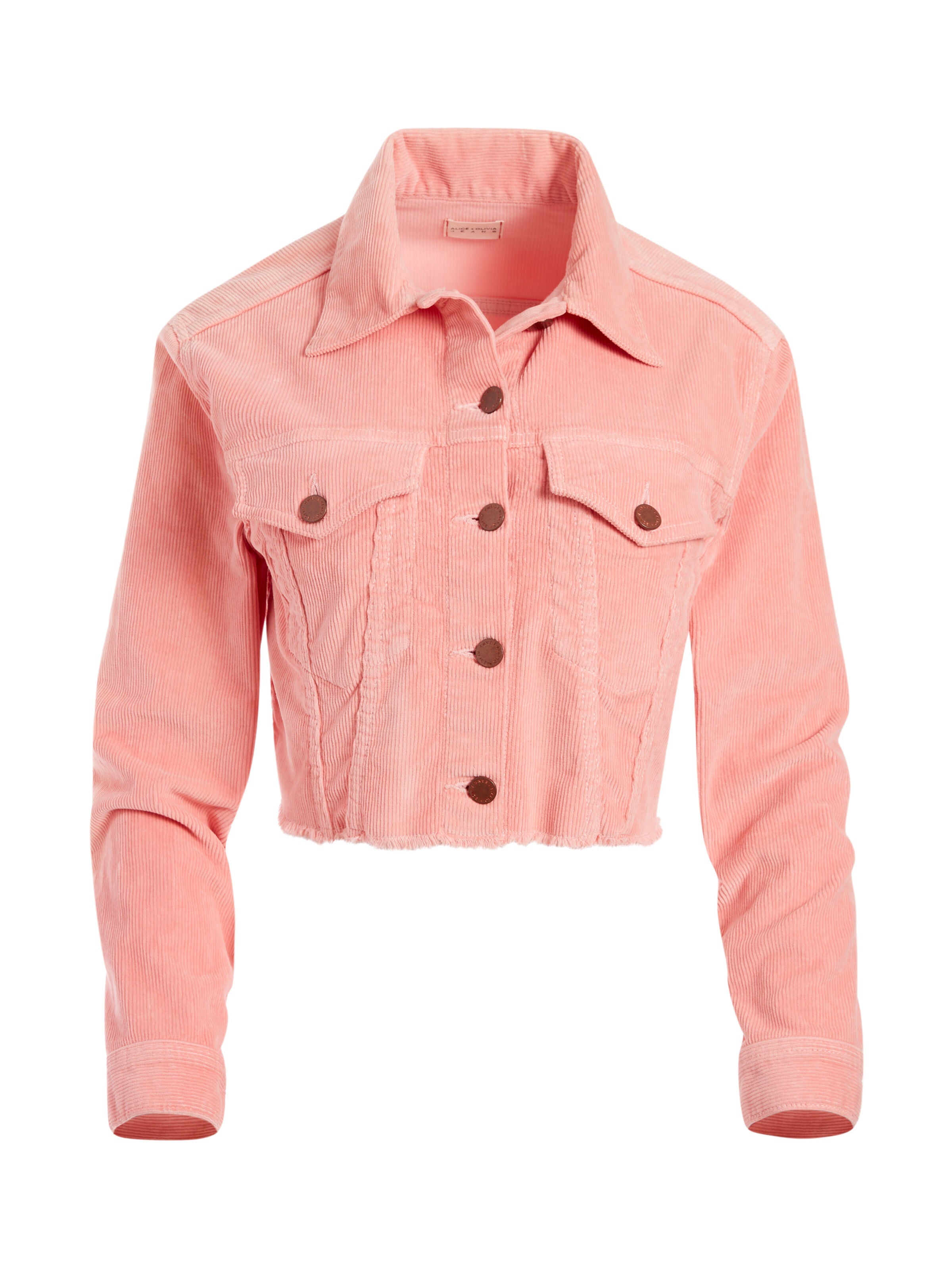 KENDALL CROPPED CORDUROY JACKET-ROSE-ALICE + OLIVIA