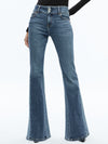 STACEY GODET BELL FLARE JEAN-TRUE BLUES DARK-ALICE + OLIVIA