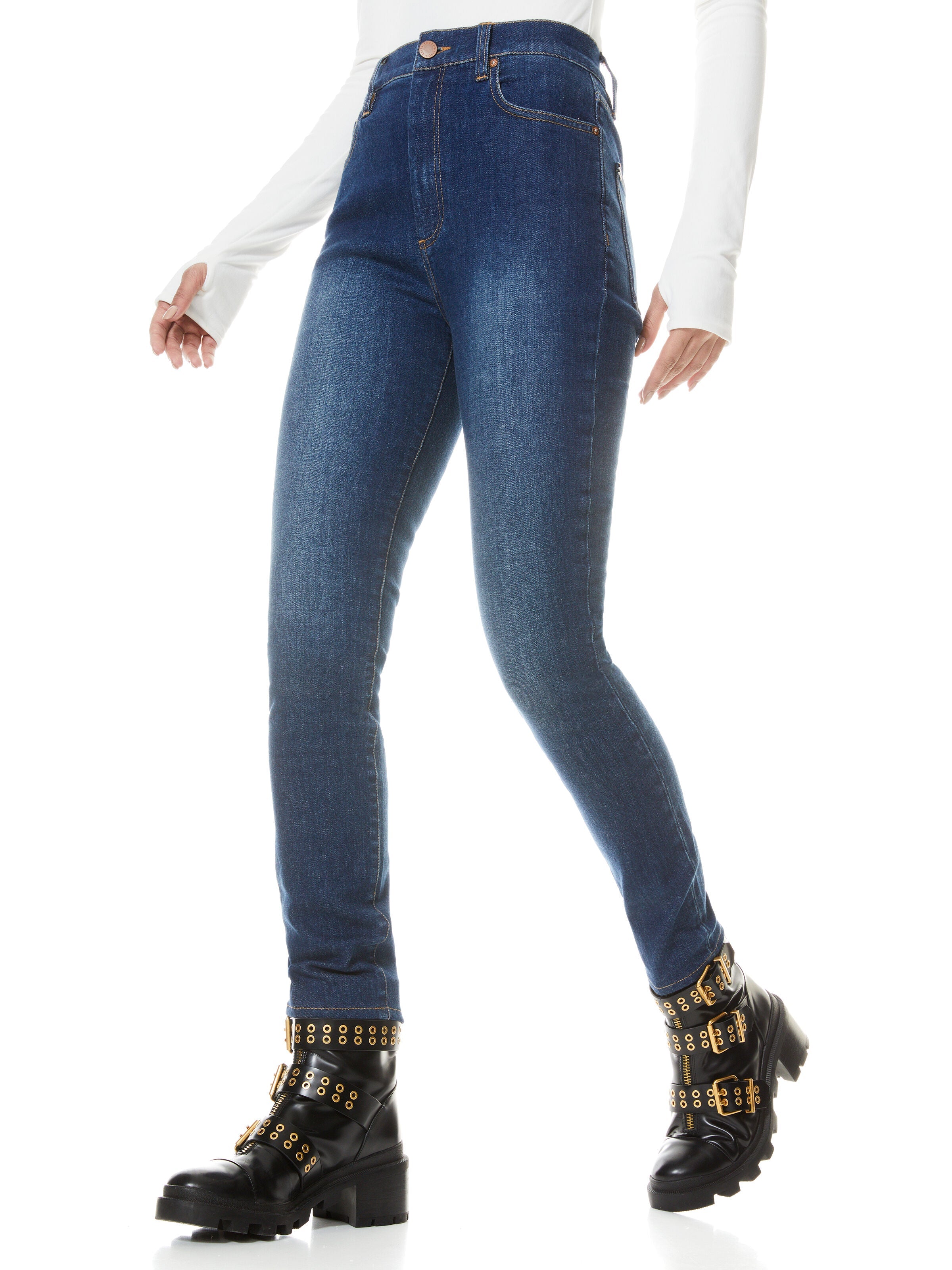 GOOD HIGH RISE SKINNY JEAN-ALICE + OLIVIA