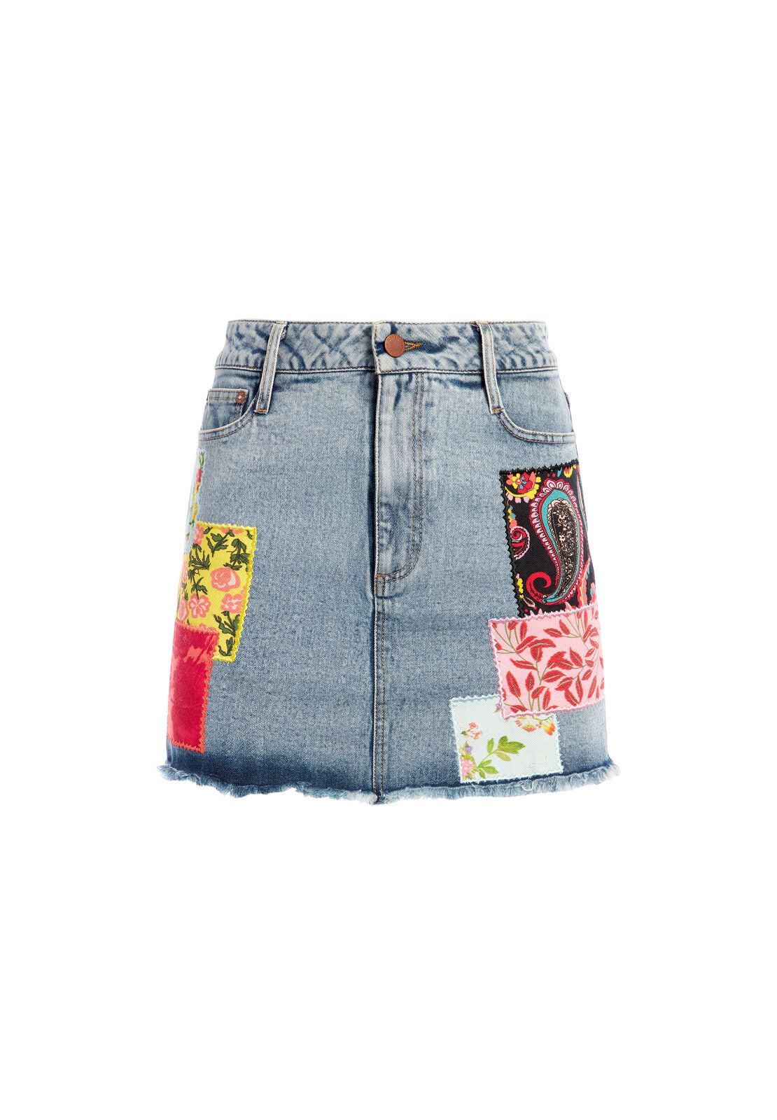 GOOD PATCHWORK MINI SKIRT-ROUTE 66/MULTI-ALICE + OLIVIA