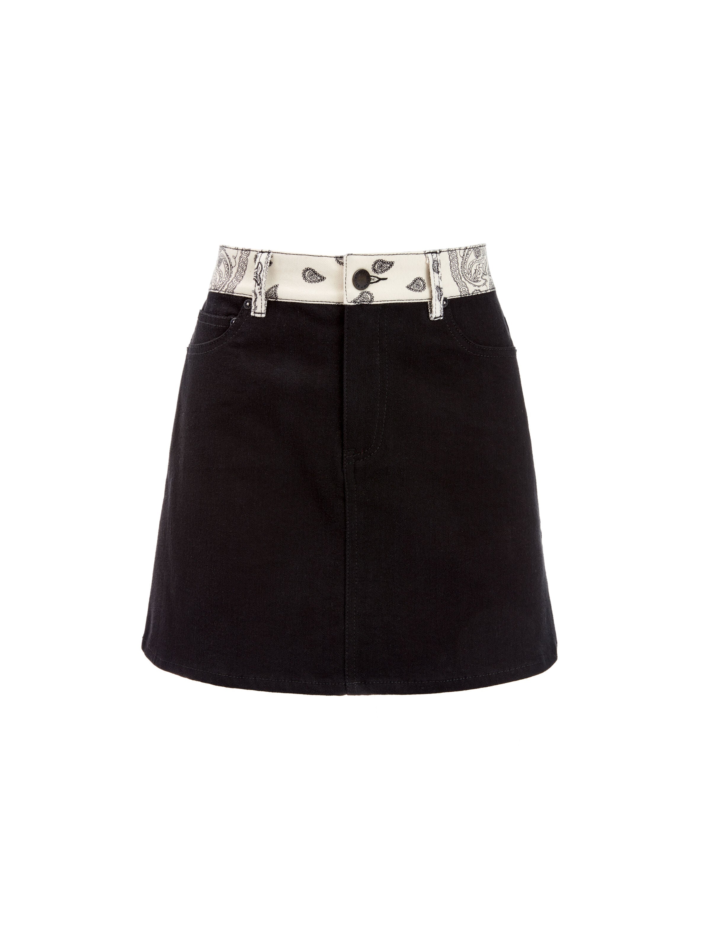 GOOD BANDANA PATCHWORK MINI SKIRT-ALICE + OLIVIA
