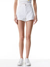 AMAZING HIGH RISE DENIM VINTAGE SHORT-White-ALICE + OLIVIA