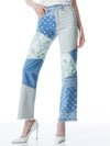 AMAZING HIGH RISE PATCHWORK JEANS-ALICE + OLIVIA