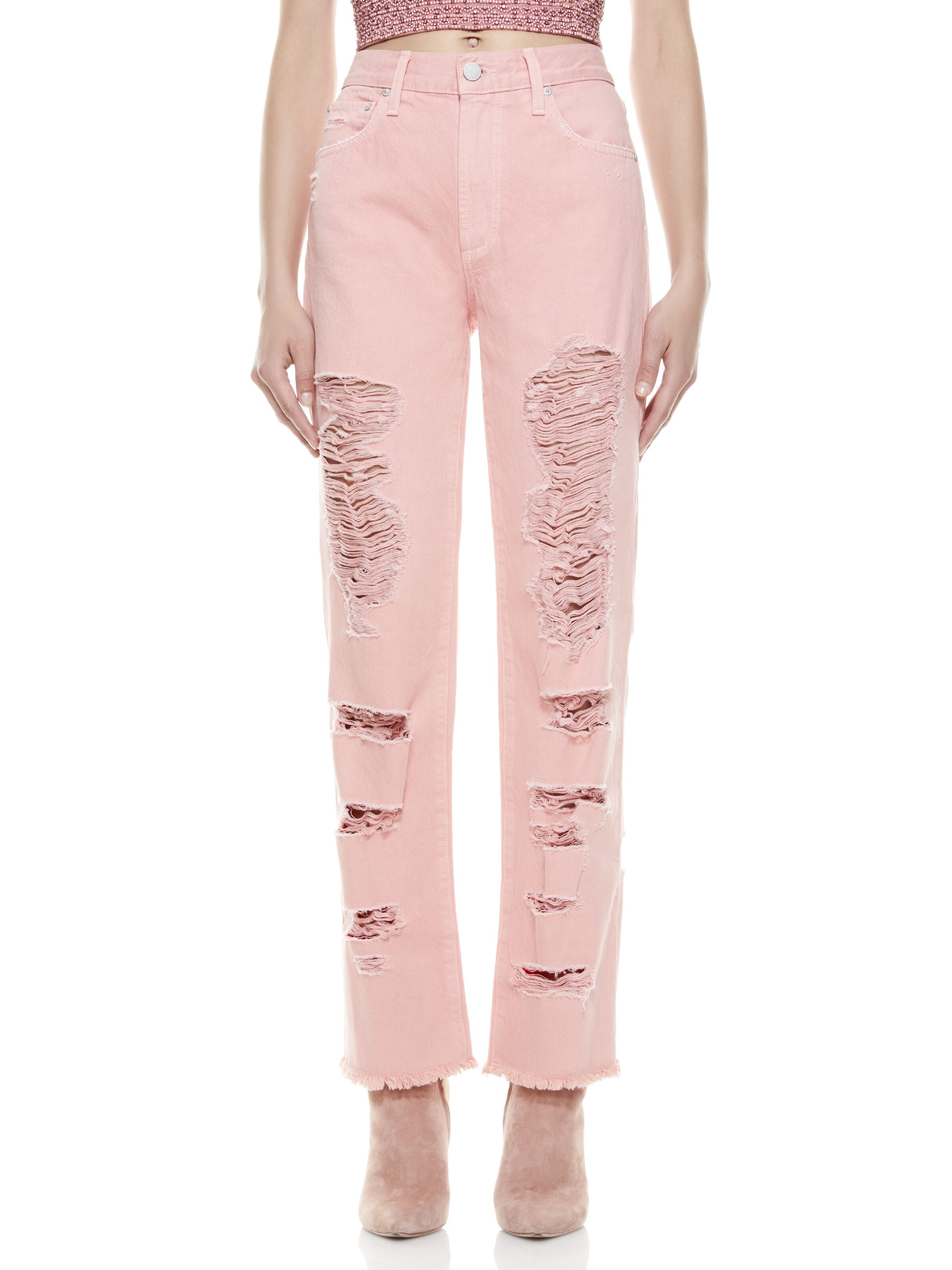 GENEVIVE DISTRESSED GIRLFRIEND JEAN-ALICE + OLIVIA