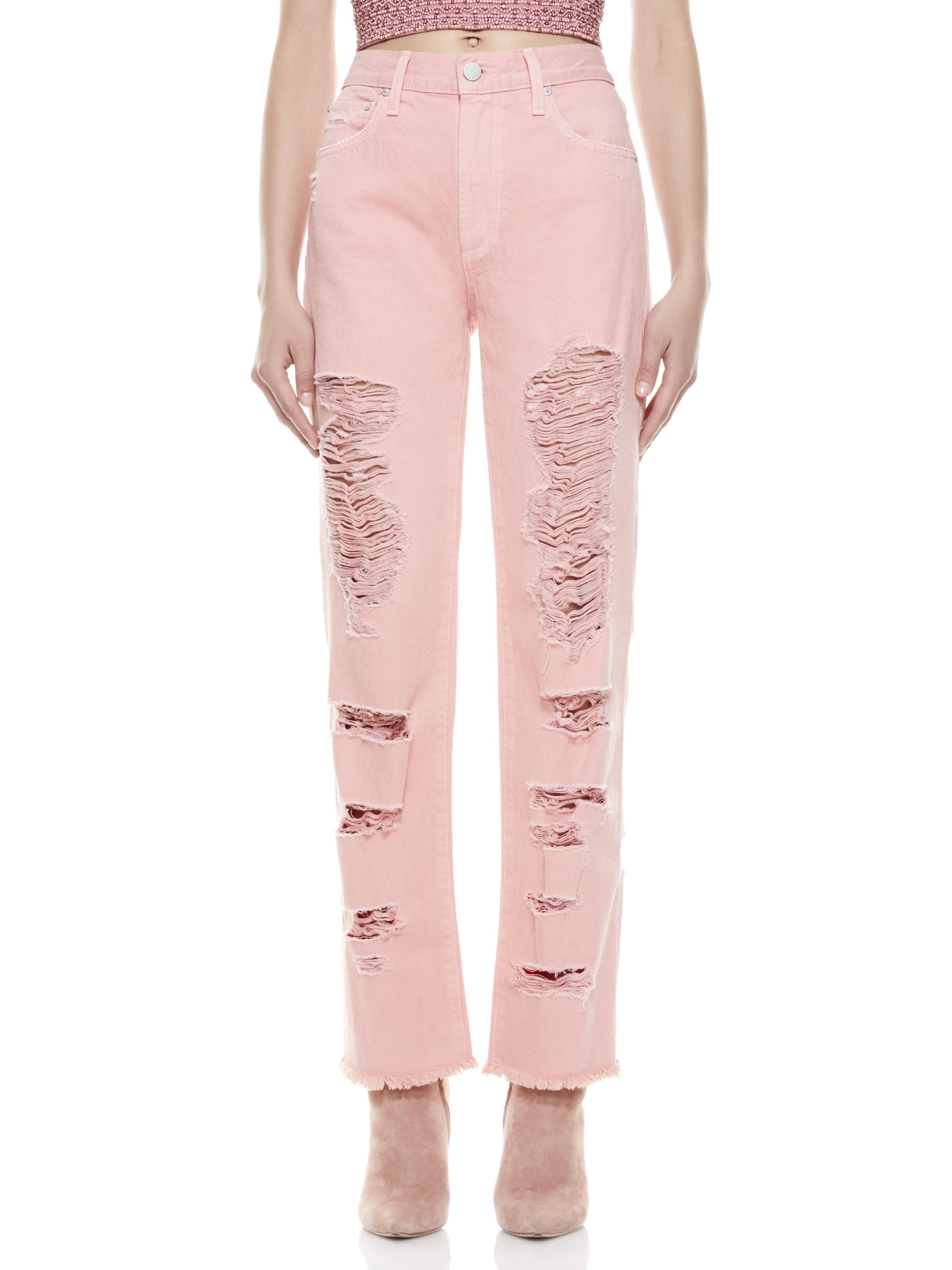 GENEVIVE DISTRESSED GIRLFRIEND JEAN-ALICE + OLIVIA