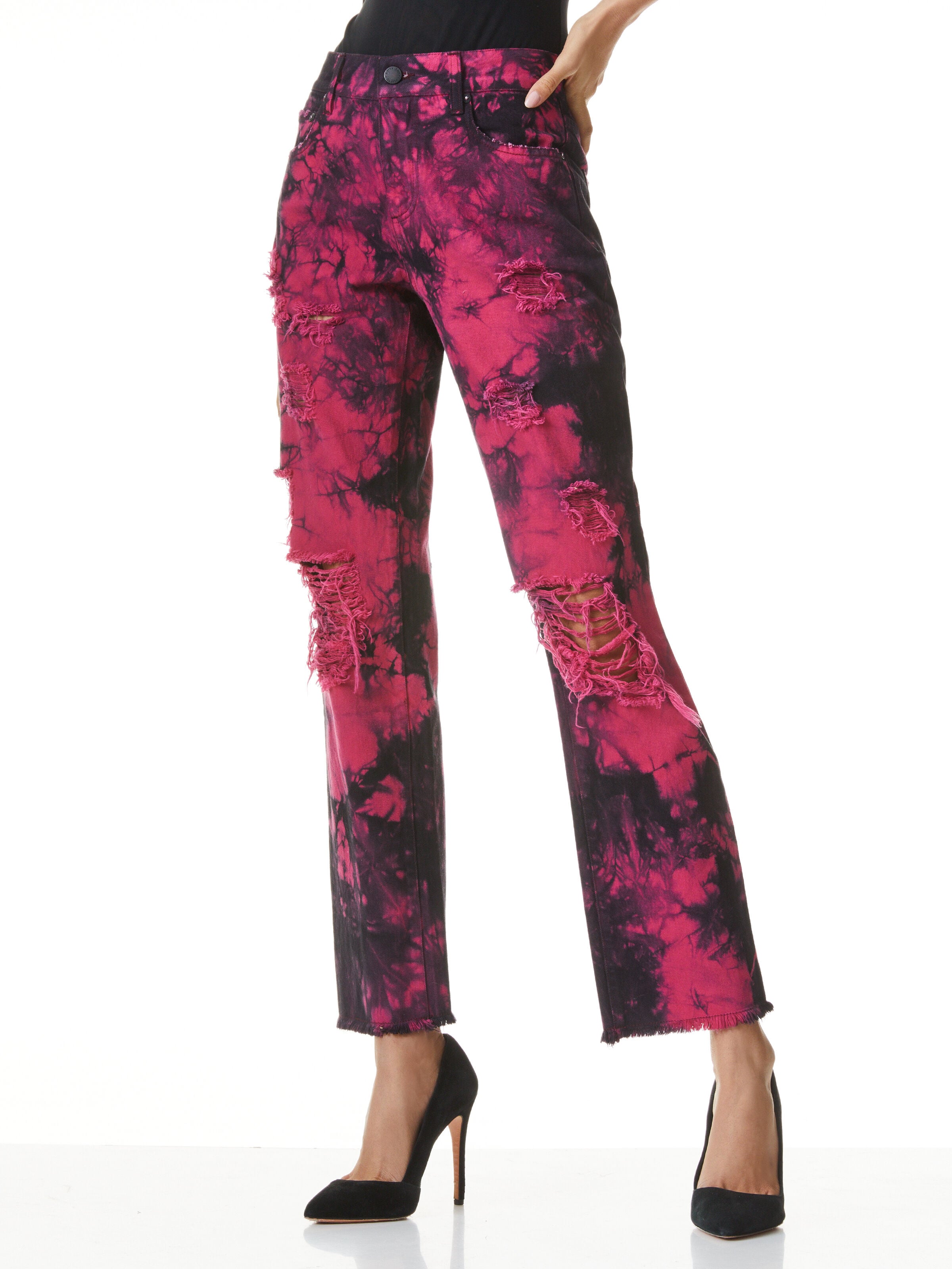 GENEVIEVE TIE DYE BAGGY JEAN-TIE DYE-ALICE + OLIVIA