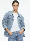JEFF OVERSIZED DENIM JACKET-SADIE LT VINTAGE BLUE-ALICE + OLIVIA