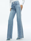 MISSA HIGH RISE WIDE LEG CRYSTAL SIDE JEAN-GEORGIA VINTAGE BLUE-ALICE + OLIVIA