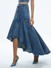 DONELLA HIGH LOW SKIRT-BROOKLYN BLUE-ALICE + OLIVIA