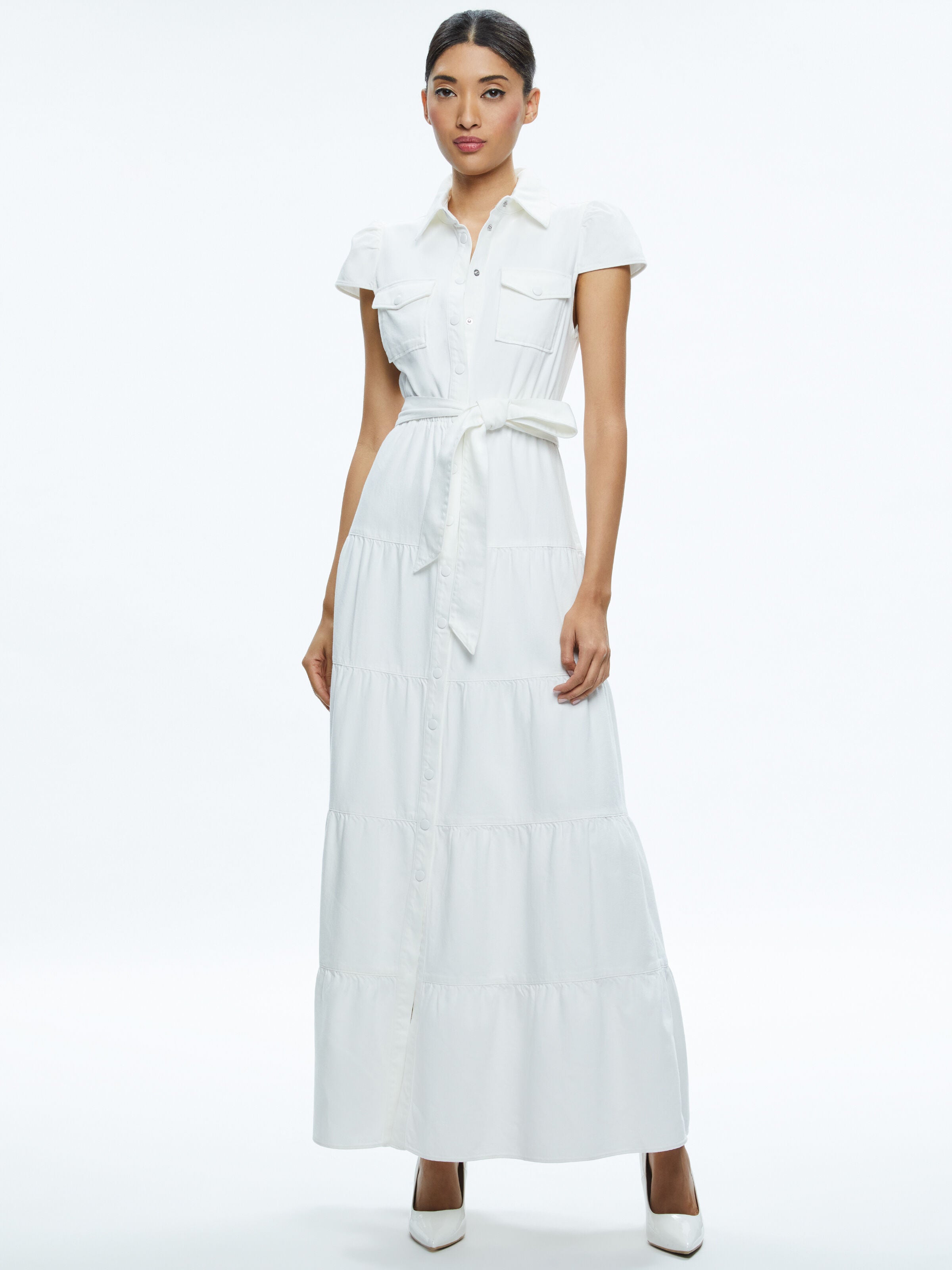 MIRANDA MAXI DENIM DRESS-ALICE + OLIVIA