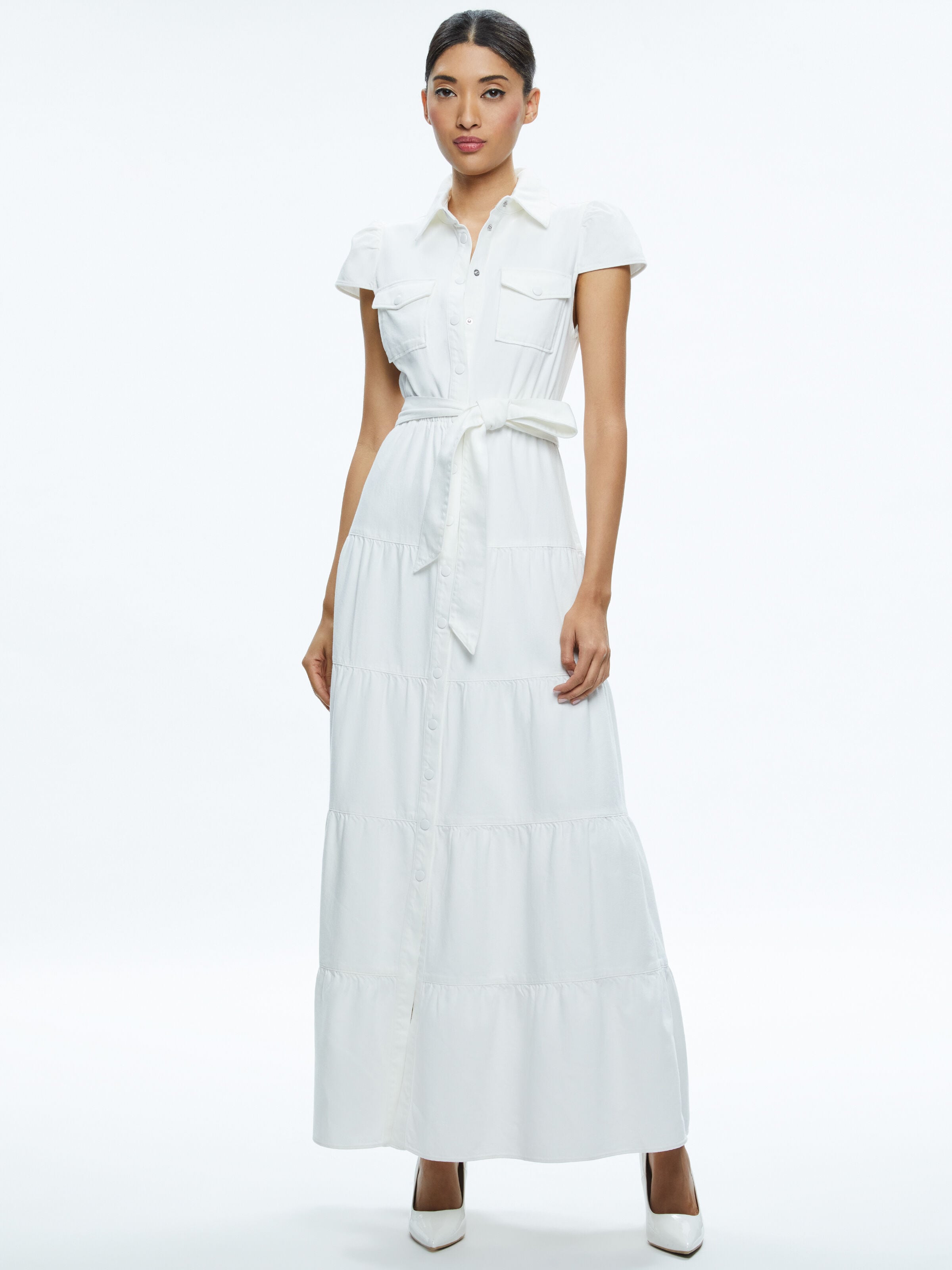 MIRANDA MAXI DENIM DRESS-ALICE + OLIVIA