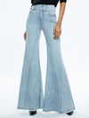 BEAUTIFUL JEAN-BLEACHED LIGHTNING BLUE-ALICE + OLIVIA