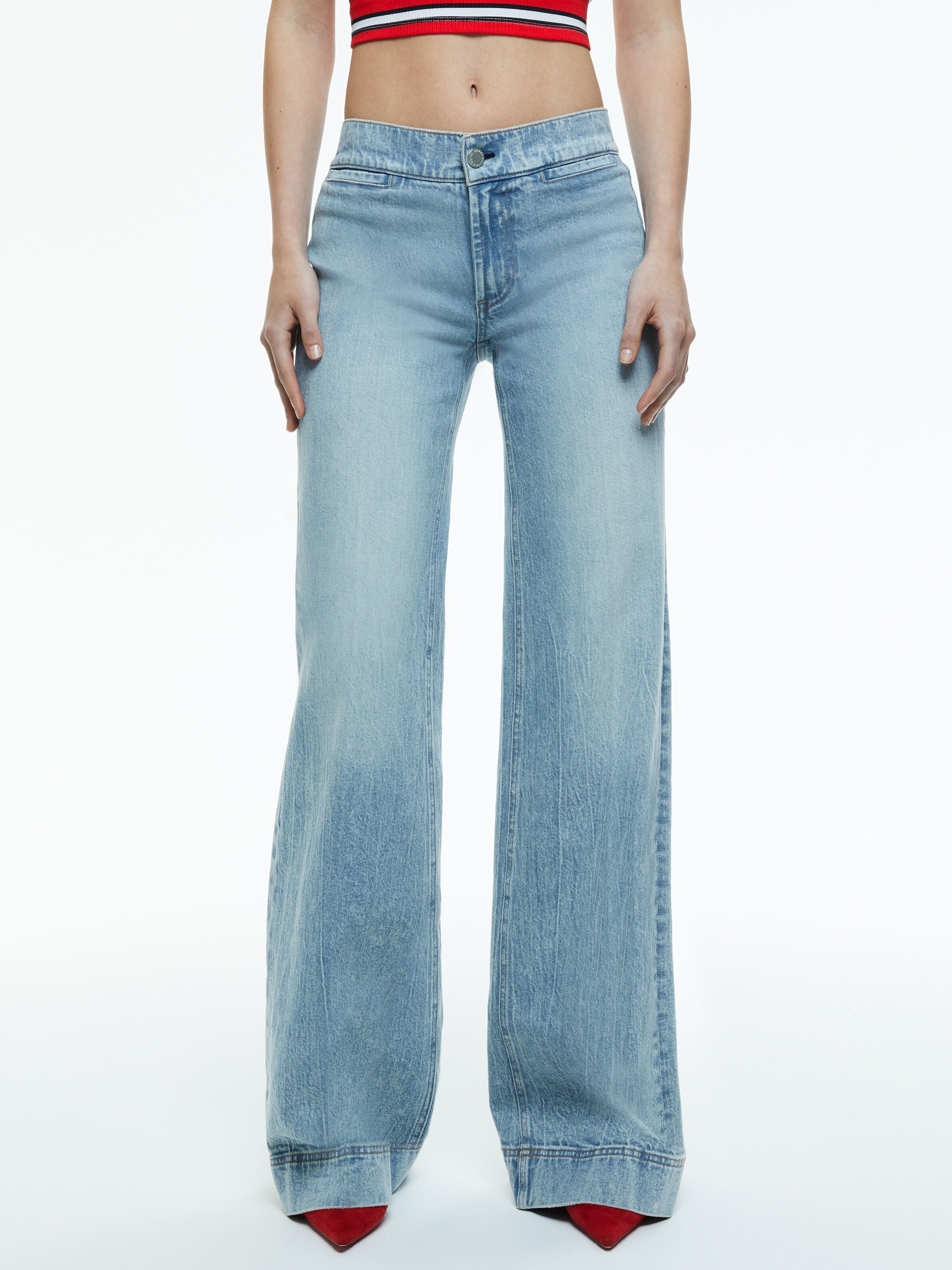 KAYLA WIDE LEG COIN POCKET JEAN-ROCKSTAR BLUE-ALICE + OLIVIA