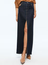 RYE HIGH RISE SKIRT WITH VEGAN COMBO-DARK RINSE-ALICE + OLIVIA