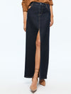 RYE HIGH RISE SKIRT WITH VEGAN COMBO-DARK RINSE-ALICE + OLIVIA