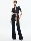GORGEOUS WIDE LEG JUMPSUIT-DARK RINSE-ALICE + OLIVIA