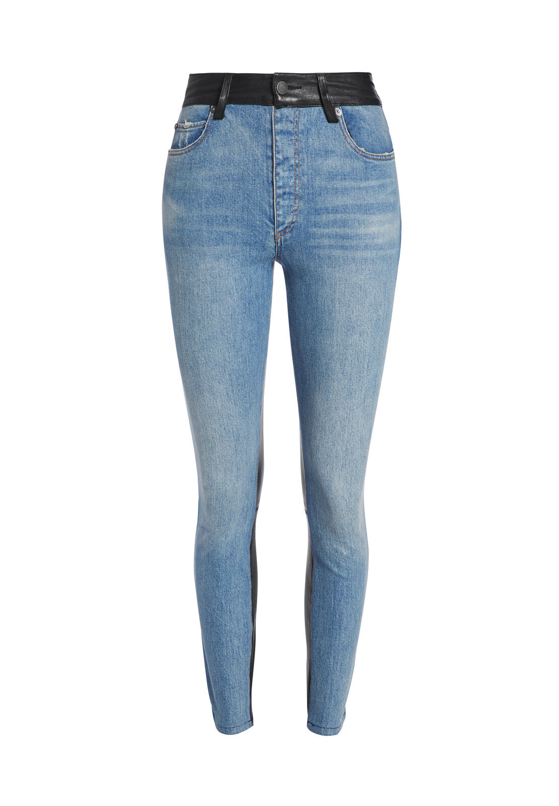 GOOD HIGH RISE LEATHER COMBO JEAN-ALICE + OLIVIA