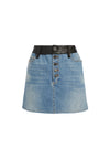 AMAZING LEATHER COMBO MINI SKIRT-YOU ARE GOLDEN/BLACK-ALICE + OLIVIA