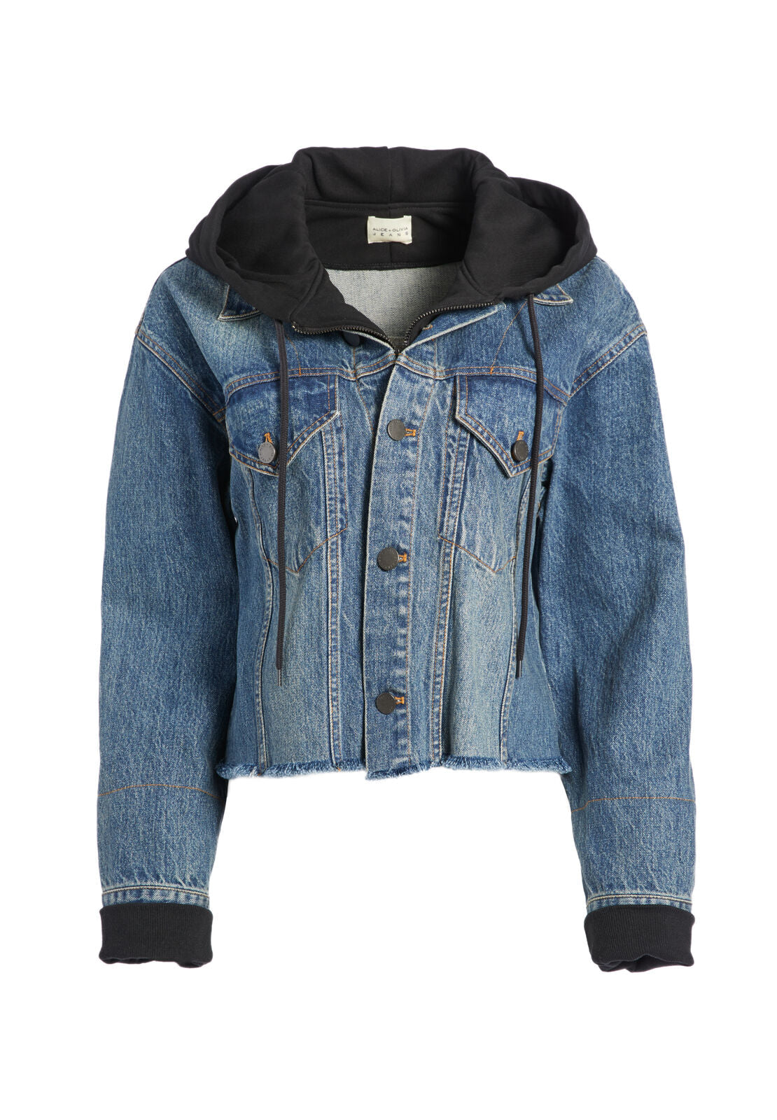 DENIM HOODIE JACKET-ITS SIMPLE-ALICE + OLIVIA